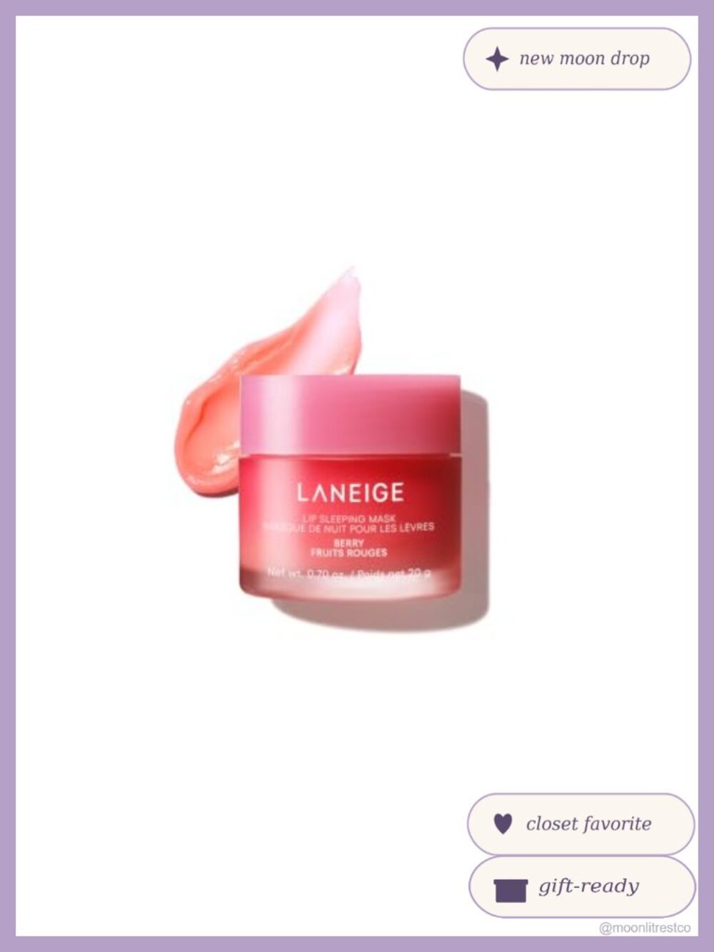 Laneige Lip Sleeping Mask Overnight Treatment Dry Lips Vitamin C Shea